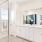 a bathroom with a glass shower
